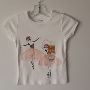 Carters toddler ballerina tulle tutu graphic tee